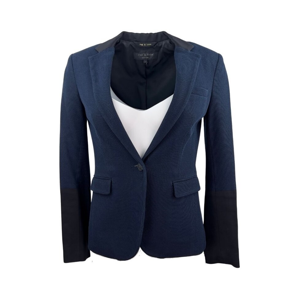 Rag + Bone Navy and Black Blazer